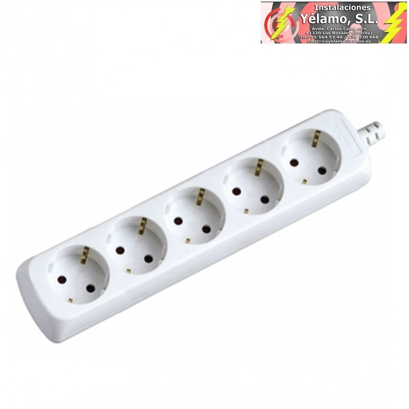 BASE 5 TOMAS CON TOMA DE TIERRA