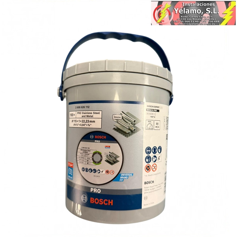 DISCO DE CORTE BOSCH INOXIDABLE Ø115mm (100 unidades)