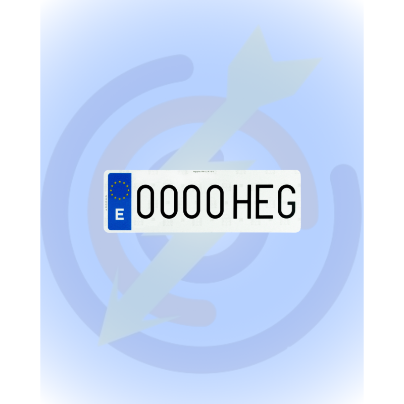 MATRÍCULA COCHE ALFA DELANTERA 340x110mm (1 UNIDAD)