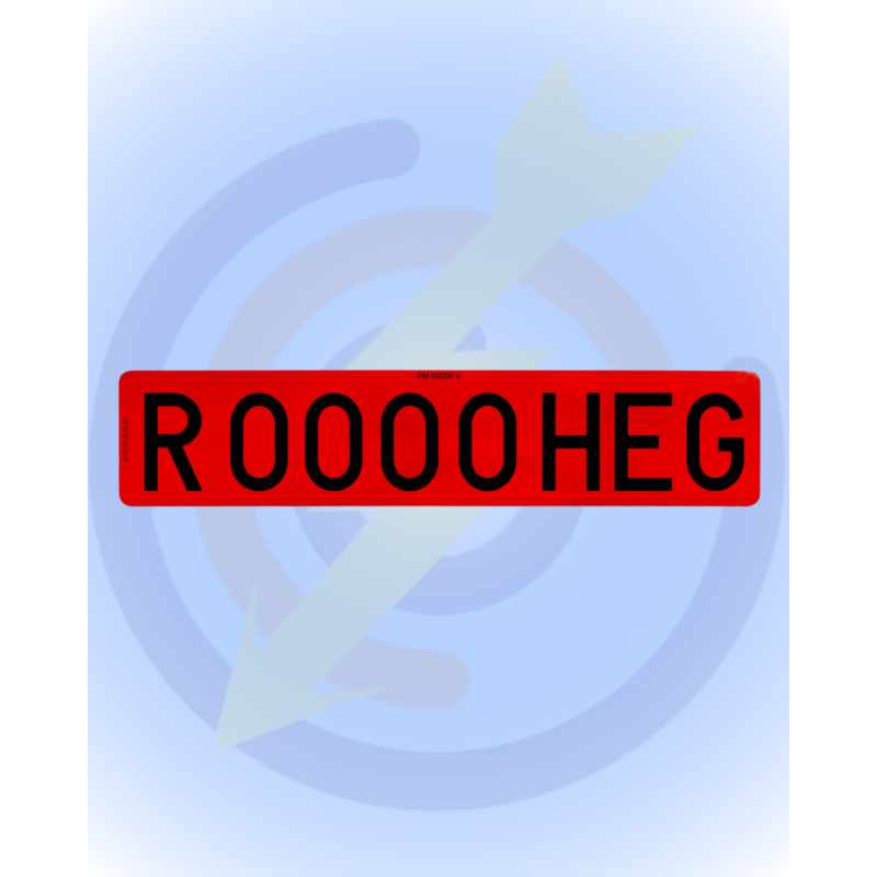 MATRÍCULA REMOLQUE LARGA 520x110mm (1 UNIDAD)