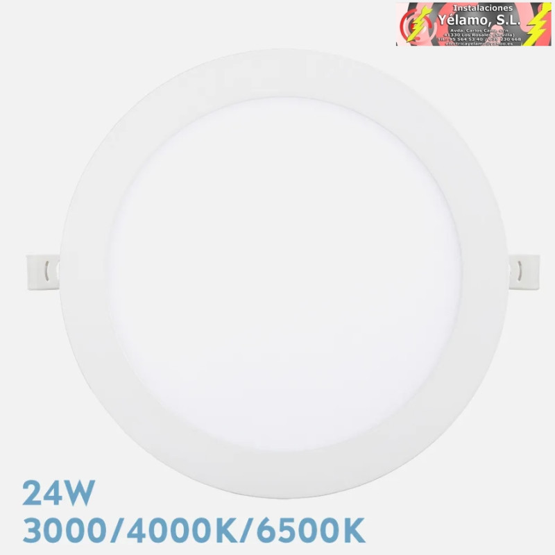 DOWNLIGHT LED 24W REDONDO EMPOTRAR BLANCO 3000-4000-6500K