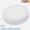 DOWNLIGHT LED 12W REDONDO SUPERFICIE BLANCO 3000-4000-6500K