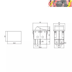 INTERRUPTOR DOBLE CON LUZ ON/OFF (4 PATILLAS)