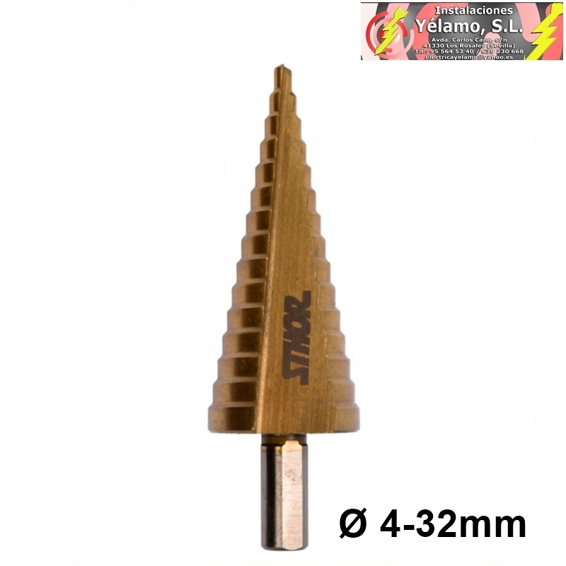 BROCA ESCALONADA Ø 4-32mm STHOR