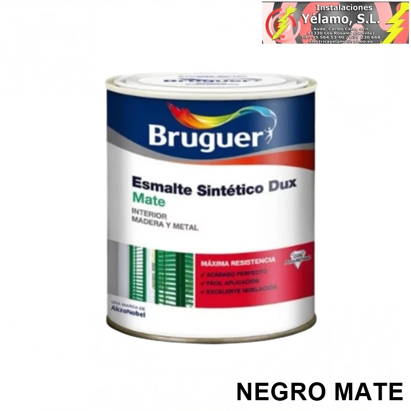 ESMALTE BRUGUER NEGRO MATE 750ml
