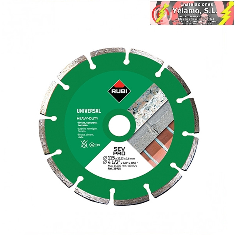 DISCO DIAMANTE 115 RUBI SEV PRO SEGMENTADO