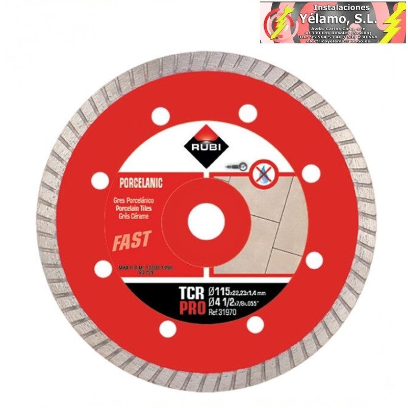 DISCO PORCELANICO115 RUBI TCR PRO