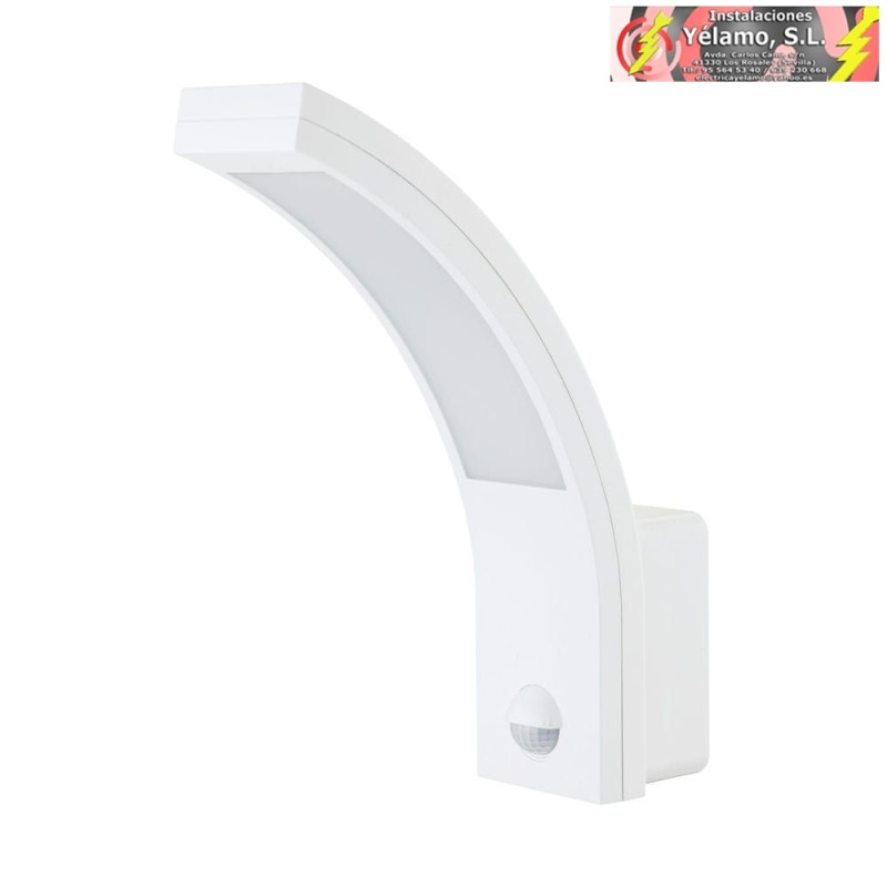 APLIQUE EXTERIOR LED 10W BLANCO CON SENSOR IP54