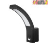 APLIQUE EXTERIOR LED 10W NEGRO CON SENSOR IP54