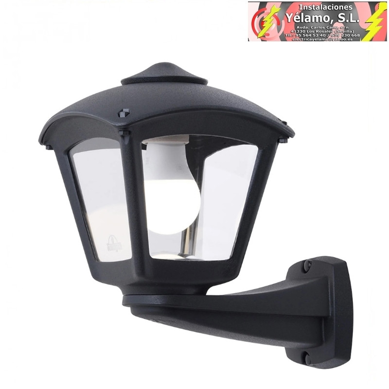 FAROL DE PARED MULTIPOSICIONAL ROBY NEGRO