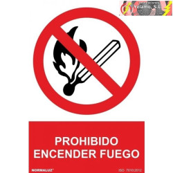 SEÑAL PROHIBIDO ENCENDER FUEGO