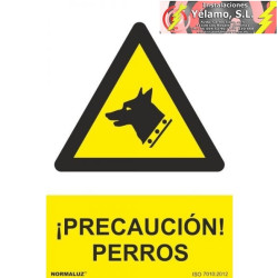 SEÑAL PRECAUCIÓN PERROS