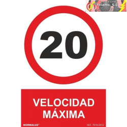 SEÑAL VELOCIDAD MÁXIMA 20KM/H