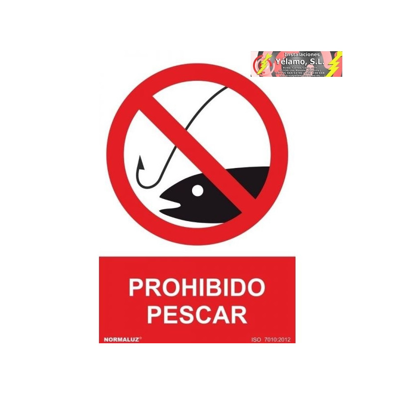 SEÑAL PROHIBIDO PESCAR