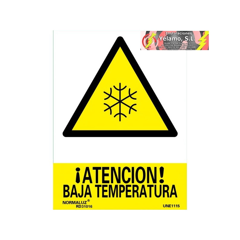 SEÑAL ATENCIÓN BAJA TEMPERATURA
