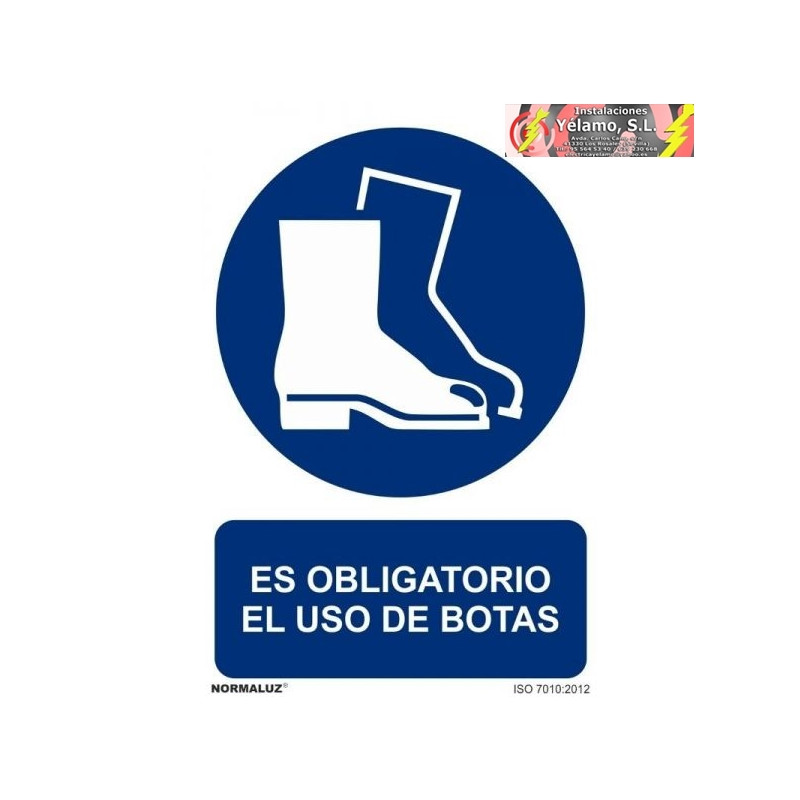SEÑAL USO OBLIGATORIO DE BOTAS