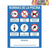 SEÑAL NORMAS DE LA PISCINA
