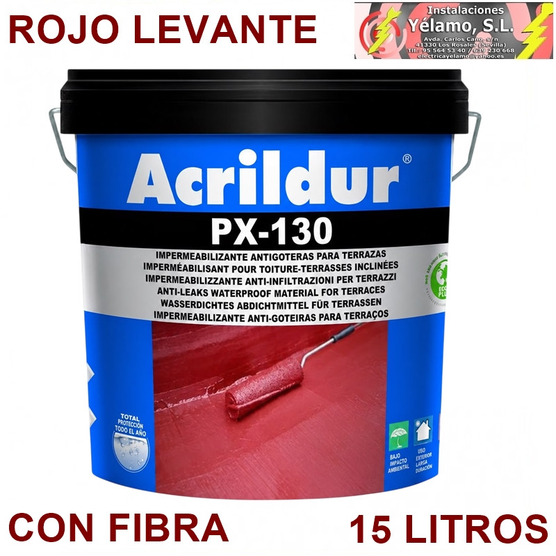 ANTIGOTERA ROJO LEVANTE CON FIBRA 15 LITROS